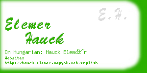 elemer hauck business card